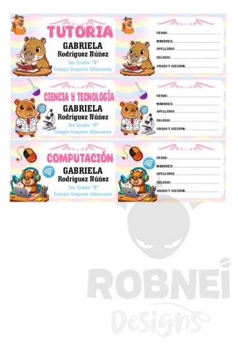 Capibara Girl Etiqueta